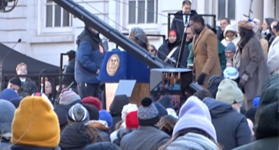 mamdani inauguration photos inauguration of zohran mamdani at city hall january 1 2026