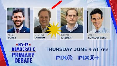 manhattan politics 2026 democratic primary candidates for us congress in nys district 12 manhattan conway bores lasher schlossberg 2026